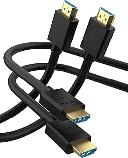 Parallel World Cabo HDMI Ultra HD 8K [pacote com 2 unidades] 2.1 com 8K @60Hz 4K @120Hz 48Gbps eARC som claro compatível com Dolby Vision Apple TV 4K Roku Sony, LG, Samsung, Xbox Series X RTX 3080, 