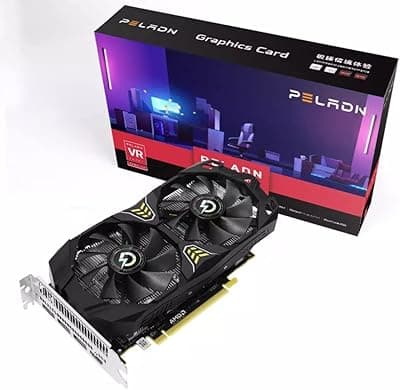 PELADN AMD Radeon RX 580 8 GB cartão gráfico Gaming para jogos, trabalhos multimédia e edição de vídeo 3 portas DP, 1 porta HDMI, GDDR5, autocarro de 256 bits, GPU Ellesmere, baixo consumo de 130 W (jogos) 