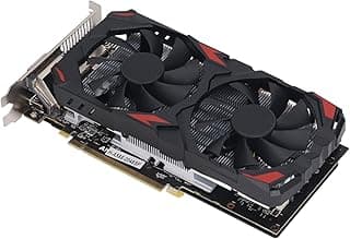 Naroote Placa gráfica para jogos, placa gráfica portátil 256BIT RX 580 silenciosa Plug and Play para PCs de mesa (580 8G D5) 