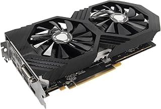RX590 Gaming Graphics Card, 8GB GDDR5 256bit 1460MHz Computer Graphics Card, PCIE 3.0 X16 3DP HDMI DVI 3D API Desktop PC GPU Graphics Card with Dual Fans, Low Noise and Quiet Work 