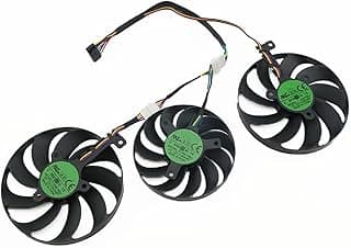 LINGFE 3PCS T129215BU FDC10H12D9-C Fã de placa gráfica compatível com Asus tuf Jogos x3 radeon RX 5700 O8G Evo Gaming joyous (Blade Color : T129215BU) 