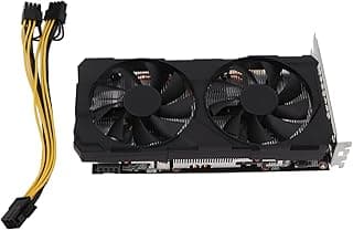 Placa gráfica GDDR6 de 6 GB, ventoinhas duplas 1530 MHz 7000 MHz GTX 1660 super 192 bits 1080 P DVI DP HDMI placa gráfica 