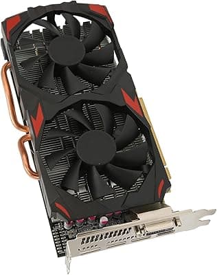 Yosoo Health Gear Placa gráfica de 8 GB, placa gráfica GDDR5, placa gráfica RX 580 8 GB GDDR5 256 bits suporta 8K 2 ventiladores de refrigeração 16 PCI Express 3.0 placa de vídeo para jogos para escritório em casa 