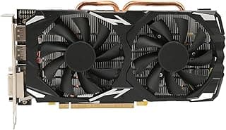 RX 580 Gaming Graphics Card, 8GB GDDR5 Memory 256bit, 1284MHz GPU Speed, with DP, High Definition Multimedia Interface, DVI D, PCI Express 3.0, 2 Cooling Fans 