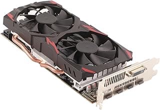 Jopwkuin Placa gráfica, 8 GB GDDR5 2 ventiladores RX 580 placa gráfica bom desempenho para casa 