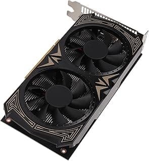 Placa de vídeo para jogos GTX1650, placa de vídeo de 4 GB GDRR5 de 128 bits com HDMI, PCI E 3.0, DVI, DP, ventoinha de resfriamento duplo, mini placa de vídeo para edição de vídeo, funcionando 