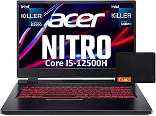 2022 Acer Nitro 5 17.3" FHD IPS 144Hz Gaming Laptop Core i5 12500H(Beats i7-11800H) NVIDIA RTX 3050 Thunderbolt 4 Intel Killer Ethernet w/Mouse Pad (32GB RAM| 2TB PCIe SSD) 
