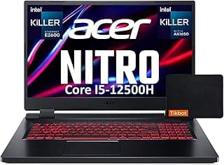 2022 Acer Nitro 5 17.3" FHD IPS 144Hz Gaming Laptop Core i5 12500H(Beats i7-11800H) NVIDIA RTX 3050 Thunderbolt 4 Intel Killer Ethernet w/Mouse Pad (16GB RAM| 512GB PCIe SSD) 