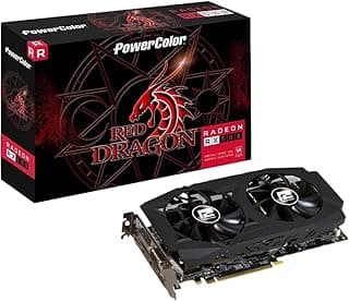 Gpu Amd Rx 580 8Gb Red Dragon, Power Color, Axrx 580 8Gbd5-3Dhdv2/Oc, Placas de Vídeo 