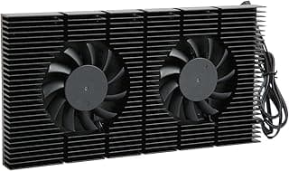 Radiador de memória para placa traseira de GPU, resfriador de dissipador de calor em liga de alumínio com ventilador duplo e almofada térmica para placa de vídeo RTX3090 3080 3070 