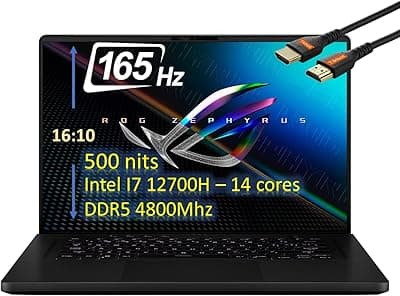 2022 ASUS ROG Zephyrus 16" FHD 165Hz Gaming Laptop-Intel Core i7-12700H (Beat i9-11900H), NVIDIA GeForce RTX 3060 (TGP 120W) - with HDMI (24GB DDR5 RAM|1TB PCIe SSD) 