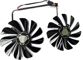 LINGFE Novo 2pcs 95mm 4pin FDC10U12S9-C RX 5600XT 5700XT RX580 GPU Fã de refrigeração compatível com Xfx Radeon RX 5600 5700 XT RAW II Fãs de cartões gráficos joyous (Blade Color : FDC10U12S9-C) 