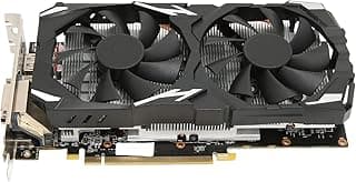 Yosoo Health Gear Placa gráfica RX 580, placa gráfica de 8 GB GDDR5 256 bits, suporta placa gráfica para jogos 8K 16 PCI Express 3.0 2 ventiladores de refrigeração 