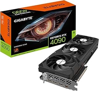 GIGABYTE Placa de vídeo GeForce RTX 4090 WINDFORCE V2 24G, 3 ventoinhas WINDFORCE, 24GB 384-bit GDDR6X, GV-N4090WF3V2-24GD placa de vídeo 