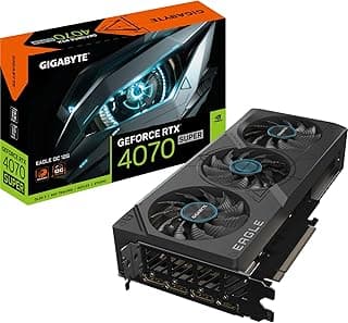 Gigabyte Placa de vídeo GeForce RTX 4070 Super Eagle OC - 2535MHz Core, 12GB GDDR6X 21000MHz 192-bit Memory, PCI-E 4.0, 3X DP 1.4, 1x HDMI 2.1a, NVIDIA DLSS 3.5, GV-N407SEAGLE OC-12GD 