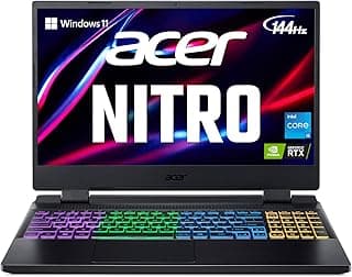 Acer Nitro 5 AN515-58-527S Gaming Laptop | Intel Core i5-12500H | NVIDIA GeForce RTX 3060 Laptop GPU | 15.6" FHD 144Hz IPS Display | 16GB DDR4 | 512GB PCIe Gen 4 SSD | Killer Wi-Fi 6 | RGB Keyboard 