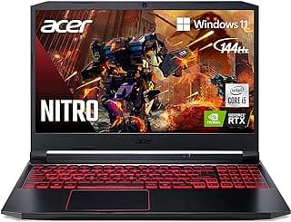 Acer Nitro 5 Laptop para jogos, tela IPS FHD de 15,6 polegadas 144 Hz, processador Intel Core i5-10300H, gráficos para laptop GeForce RTX 3050, DDR4 de 32 GB, SSD NVMe de 1 TB, Intel Wi-Fi 6, teclado retroiluminado, Windows 10 