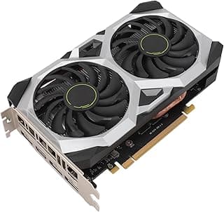 Placa Gráfica GTX 1660, Placas Gráficas GPU GDDR6 de 6 GB de 192 Bits, Placa de Vídeo de Desktop 7680X4320 para Escritório e Jogos, Saída HDMI 3DP, PCI Express 3.0 Com Ventilador 