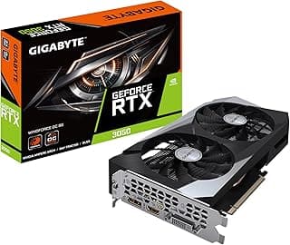 Gigabyte Placa gráfica GeForce RTX 3050 WINDFORCE OC 8G, 2 ventiladores WINDFORCE, placa de vídeo 8GB GDDR6 128-bit GDDR6, GV-N3050WF2OC-8GD 