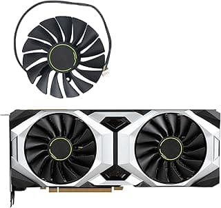 LINGFE 88mm. PLA09215B12H 12V 0.55 RTX 2080 Ti. Ventus oc. Fã gráfico refrigerador compatível para MSI. Geforce. RTX 2080. TI 2080 super vídeo fãs joyous (Blade Color : Fan - A) 