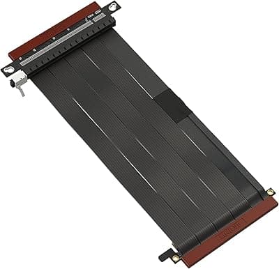 LINKUP - Cabo Riser Ultra PCIe 4.0 X16 [RTX4090 RX6950XT x570 B550 Z690 testado] Blindado de alta velocidade vertical para jogos PCI Express Gen4, conectores reversos duplos {18 cm} projetado para ITX 