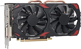 RX 580 8GB 256BIT Placa Gráfica Silenciosa para Jogos Com Ventiladores Duplos, Plug and Play para PCs de Mesa, Compatível Com 10/11/Vista, Linux, Resfriamento Eficiente, Fácil 