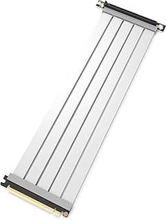 LINKUP – Cabo Riser AVA PCIe 4.0 Gen 4 x16 – RTX 4090 RX7900 Pronto – Aumente seu desempenho em jogos – 90 graus branco (25 cm) 