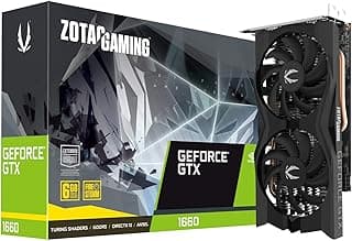 ZOTAC Placa de vídeo para jogos GeForce GTX 1660 6GB GDDR5 192-bit, super compacta, ZT-T16600K-10M 
