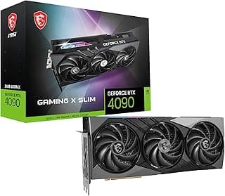 MSI Placa gráfica Gaming GeForce RTX 4090 24GB GDRR6X 384-Bit HDMI/DP Nvlink Tri-Frozr 3 Ada Lovelace Architecture OC (RTX 4090 Gaming X Slim 24G) 