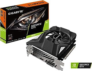 Gigabyte Placa de vídeo GeForce GTX 1650 D6 OC 4G, tamanho compacto de 170 mm, 4GB GDDR6, GV-N1656OC-4GD REV2.0 