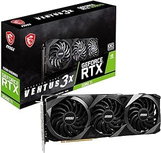 MSI Placa de vídeo Gaming GeForce RTX 3080 Ti 12GB GDRR6X 320-Bit HDMI/DP Nvlink Tri-Frozr 2 Ampere Architecture OC (RTX 3080 Ti Ventus 3X 12G OC) 