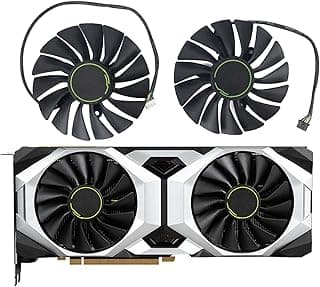 LINGFE 88mm. PLA09215B12H 12V 0.55 RTX 2080 Ti. Ventus oc. Fã gráfico refrigerador compatível para MSI. Geforce. RTX 2080. TI 2080 super vídeo fãs joyous (Blade Color : Fan - AB) 