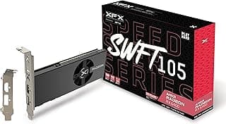 XFX Placa de vídeo para jogos Speedster SWFT105 Radeon RX 6400 com 4 GB GDDR6, AMD RDNA 2 RX-64XL4SFG2 