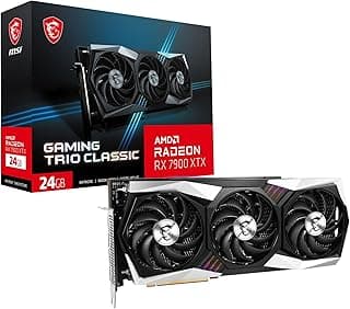 MSI Gaming Radeon RX 7900 XTX Gaming Trio Classic 24G 384-Bit HDMI/DP Torx Fan 4 AMD RDNA 3 placa gráfica (RX 7900 XTX Gaming Trio Classic 24G) 