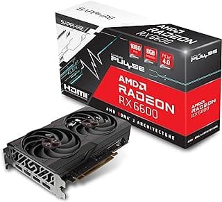 Placa de vídeo para jogos Sapphire 11310-01-20G Pulse AMD Radeon RX 6600 com 8GB GDDR6, AMD RDNA 2 