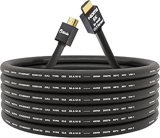 iBirdie 8K HDMI 2.1 Cable 15 Feet CL3 in Wall Rated 8K60Hz 4K120Hz eARC ARC HDCP 2.3 2.2 Ultra High Speed Compatible with Dolby Vision Roku Sony LG Samsung PS5 PS4 Xbox Series X RTX 3080 3090 