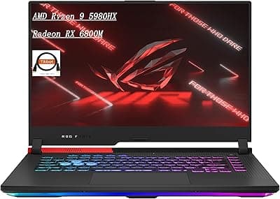 ASUS - Laptop para jogos ROG Strix G15 Advantage Edition - 15,6" QHD (2560 x 1440) - Radeon RX 6800M- AMD Ryzen 9 5980HX -Win 11 Home, com cabo HDMI (64GB RAM | SSD PCIe de 1 TB) 