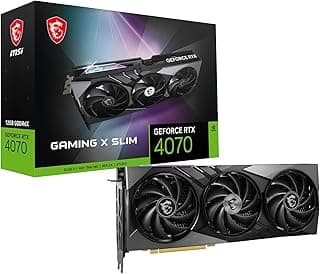 Placa de Video RTX4070 12GB GDDR6X 192 BITS GAMING X SLIM MSI 912-V513-268 