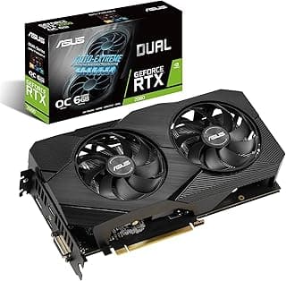 ASUS Placa gráfica GeForce RTX 2060 Overclocked 6G GDDR6 Dual Fan EVO Edition VR Ready HDMI DisplayPort DVI (DUAL-RTX2060-O6G-EVO) 