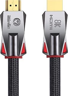 iBirdie Cabo HDMI 2.1 8K 3 m 8K60hz 4K 120hz 144hz HDCP 2.3 2.2 eARC ARC 48Gbps Ultra Alta Velocidade Compatível com Dolby Vision Atmos PS5 PS4, Xbox One Series X, Sony LG Samsung, RTX 3080 3090 