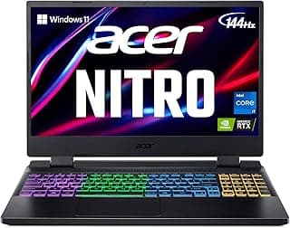 Acer Nitro 5 AN515-58-725A Gaming Laptop | Intel Core i7-12700H | NVIDIA GeForce RTX 3060 Laptop GPU | 15.6" FHD 144Hz 3ms IPS Display | 16GB DDR4 | 512GB Gen 4 SSD | Killer Wi-Fi 6 | RGB Keyboard 