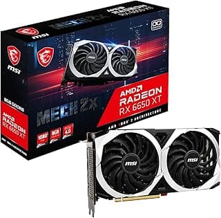 MSI Placa de vídeo Gaming Radeon RX 6650 XT 128-bit 8GB GDDR6 DP/HDMI Dual Torx 3.0 FreeSync DirectX 12 VR Ready OC (RX 6650 XT MECH 2X 8G OC) 