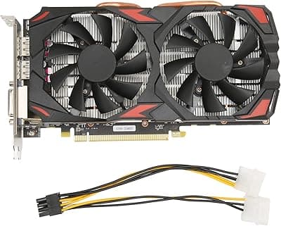 RX 580 Graphics Card 8GB Graphics Card, GDDR5 Graphics Card 256bit Support 8K 2 Cooling Fans 16 PCI Express 3.0 Gaming Graphics Card for Home Office 