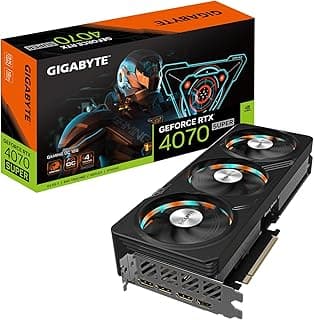 GIGABYTE Placa de vídeo GeForce RTX 4070 Super Gaming OC 12G, 3 ventoinhas WINDFORCE, 12GB 192-bit GDDR6X, GV-N407SGAMING OC-12GD placa de vídeo 