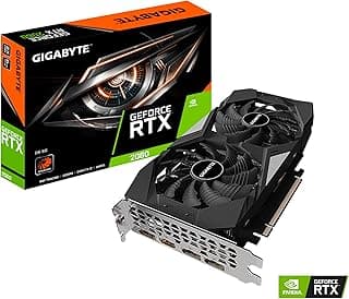 GIGABYTE Placa gráfica GeForce RTX 2060 D6 6G (rev. 2.0), 2 ventiladores WINDFORCE, 6GB 192-Bit GDDR6, GV-N2060D6-6GD REV2.0 