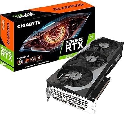 GIGABYTE Placa gráfica GeForce RTX 3070 Gaming OC 8G (REV2.0), 3 ventiladores WINDFORCE, LHR, 8GB 256-bit GDDR6, GV-N3070GAMING OC-8GD placa de vídeo 