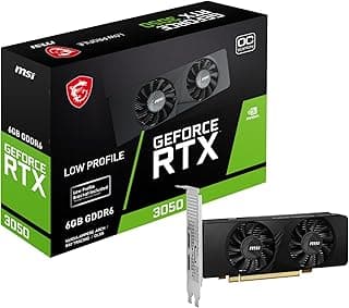 MSI GeForce RTX 3050 LP 6G OC (6GB GDDR6/PCI Express 4.0/1492MHz/14000MHz/Perfil baixo) 