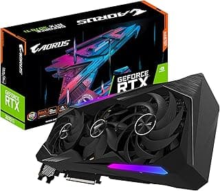 Gigabyte Placa gráfica AORUS GeForce RTX 3070 Ti Master 8G, resfriamento máximo coberto, placa de vídeo 8GB 256-bit GDDR6X, GV-N307TAORUS M-8GD 
