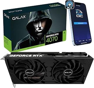 Placa de Video RTX4070 12GB GDDR6X 192BITS 1-CLICK OC 2X GALAX 47NOM7MD8DDF 