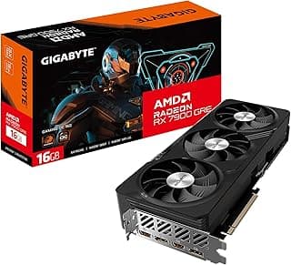 GIGABYTE Placa gráfica Radeon RX 7900 GRE Gaming OC 16G, 3 ventoinhas WINDFORCE 16GB 256-bit GDDR6, GV-R79GREGAMING OC-16GD placa de vídeo 